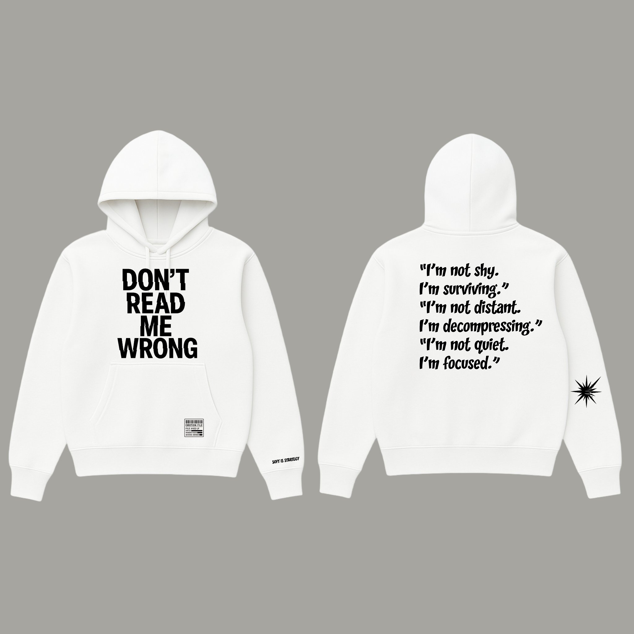 Statement Graphic White Hoodie