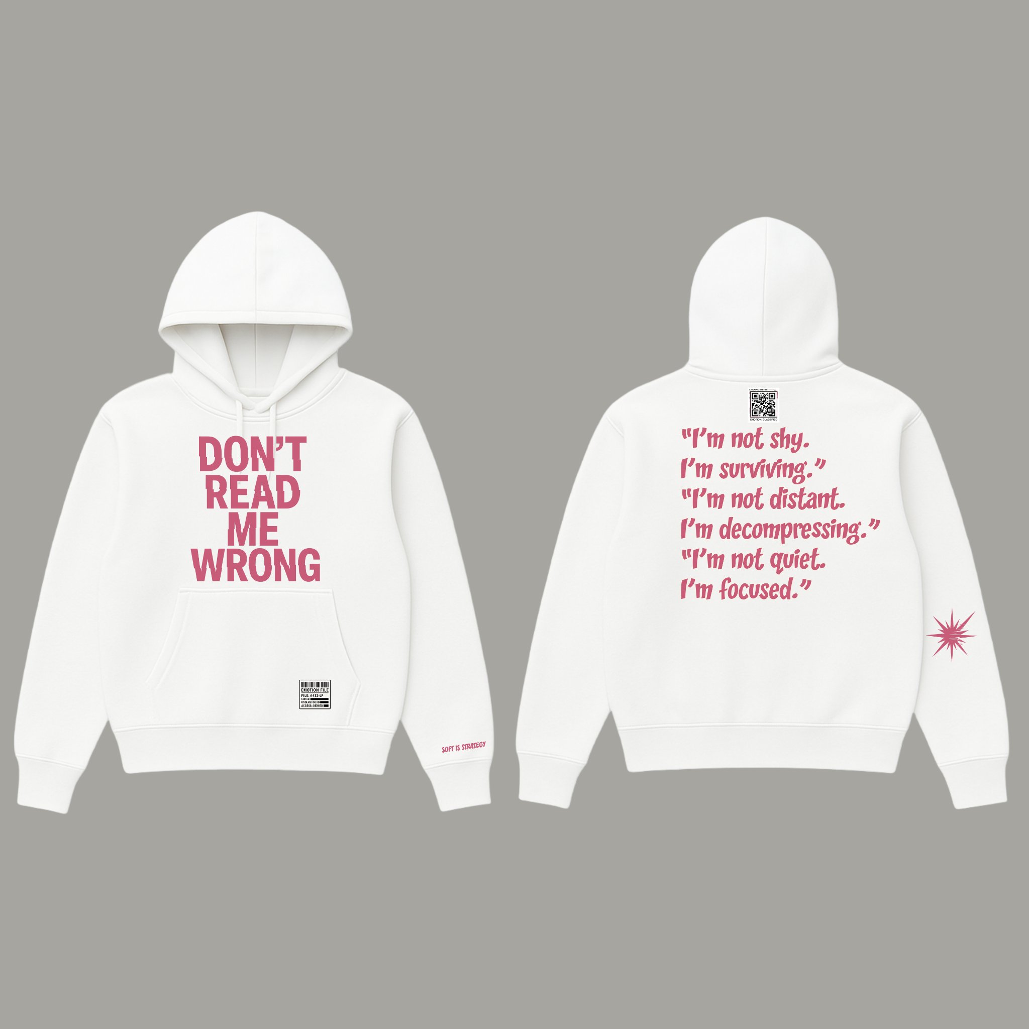 White Hoodie 'Don't Read Me Wrong'
