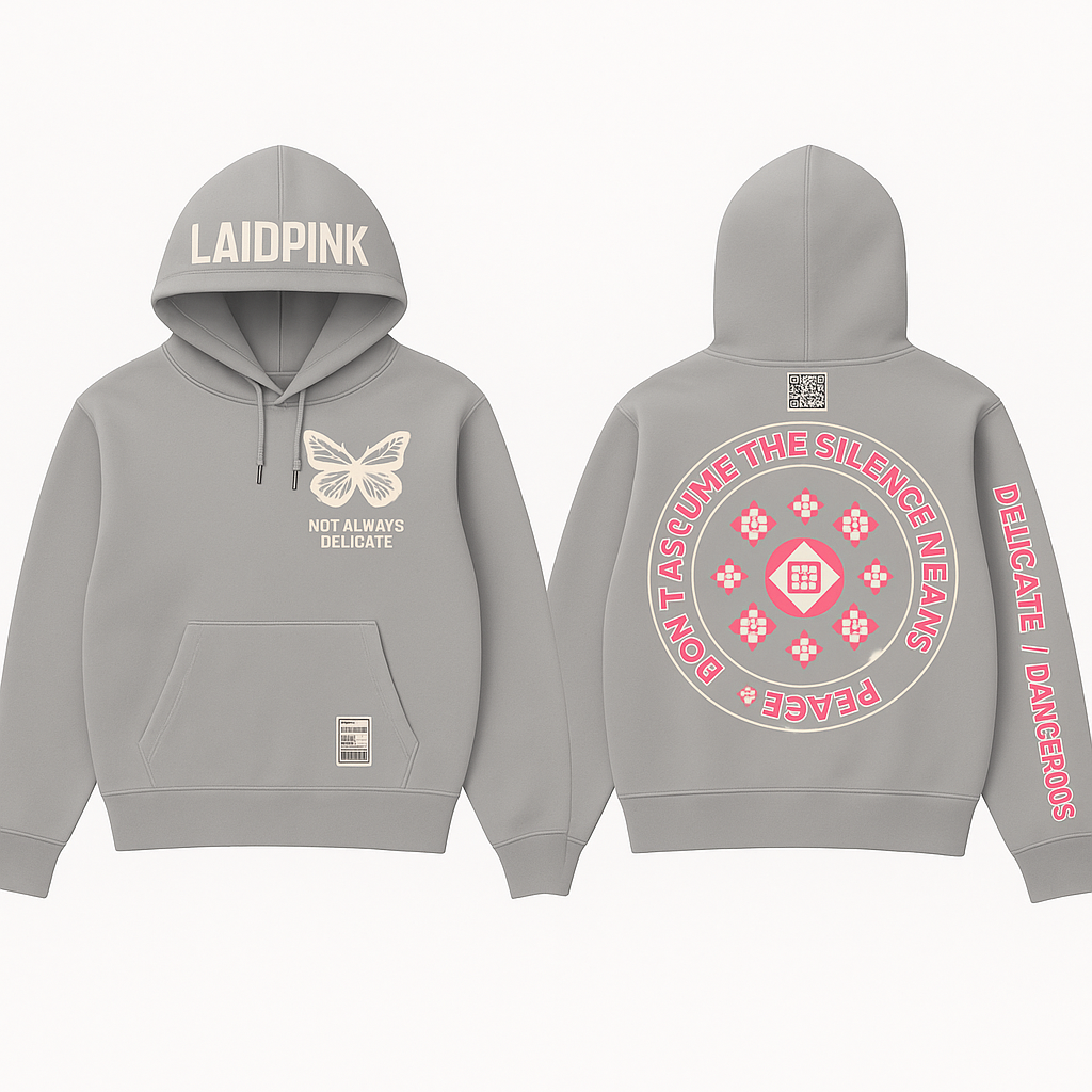 Laidpink Grey Hoodie