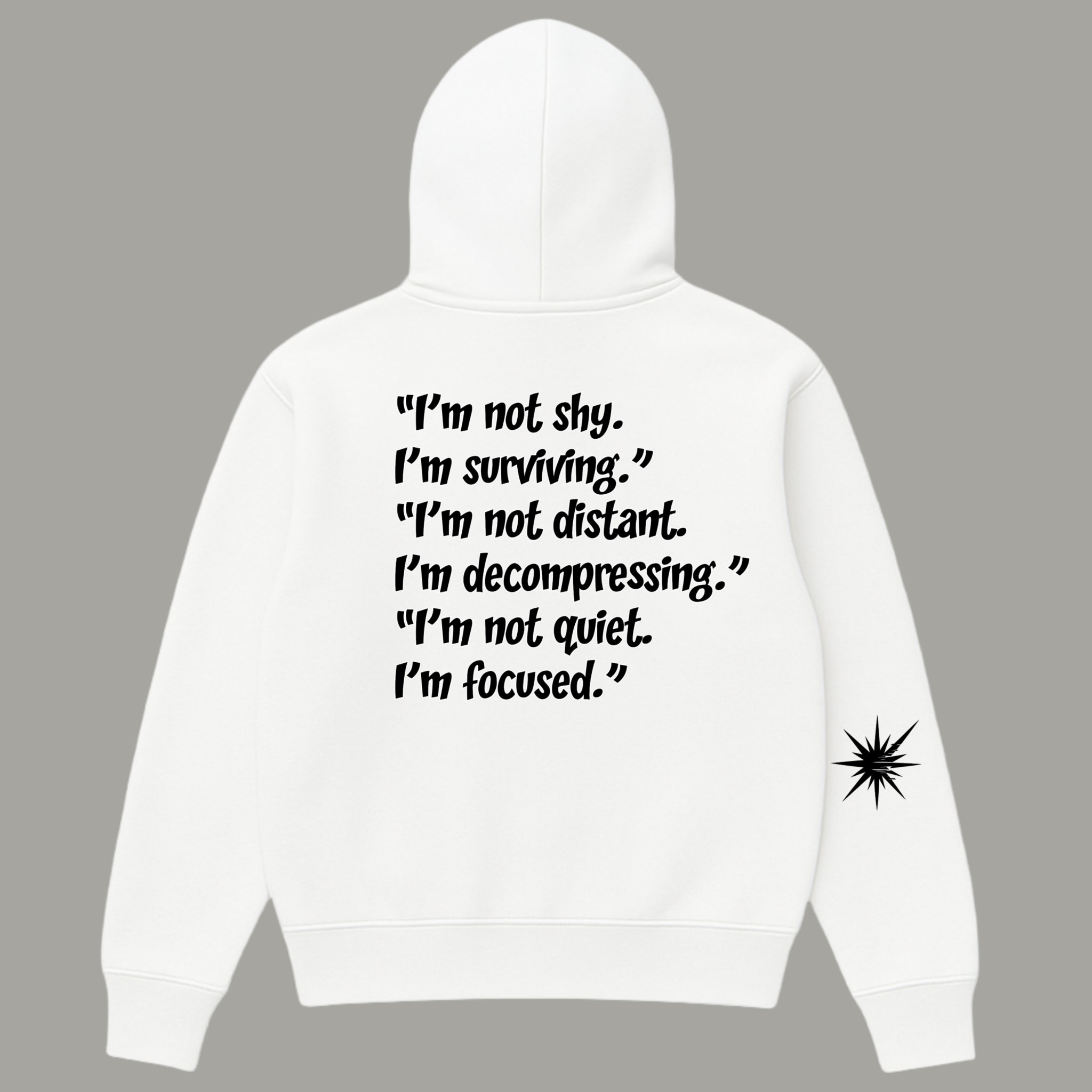 Statement Graphic White Hoodie