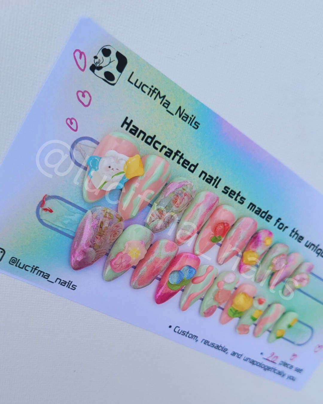 ✨ Blooming Bunny Bliss – Spring Press-On Nails ✨