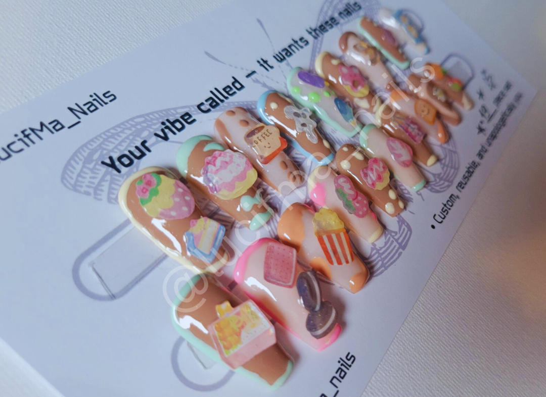 ✨ Sweet & Yummy – Dessert Lover Press-On Nails ✨