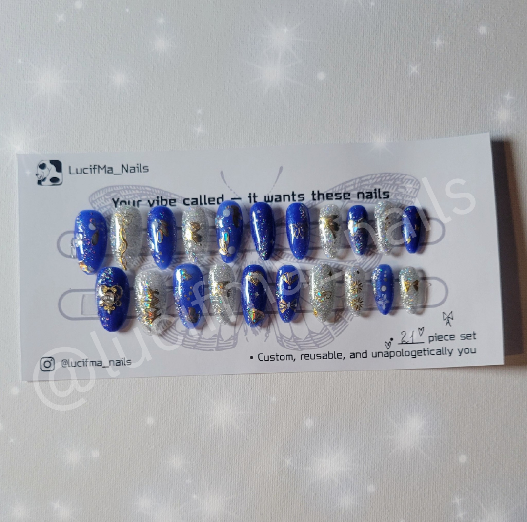 ✨ Cosmic Blue & Silver Glow ✨