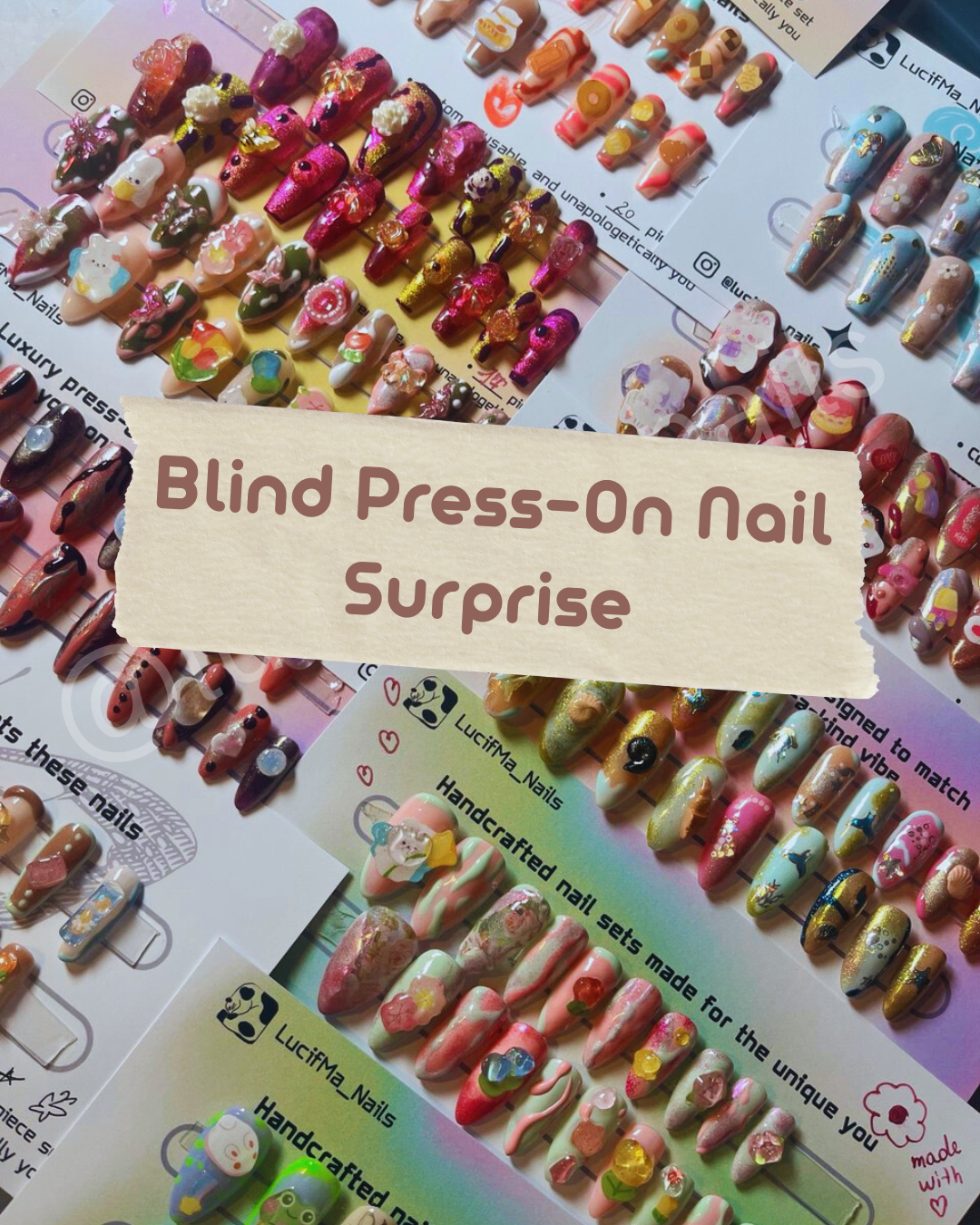🎁✨ Mystery Mani – Blind Press-On Nail Surprise! ✨🎁