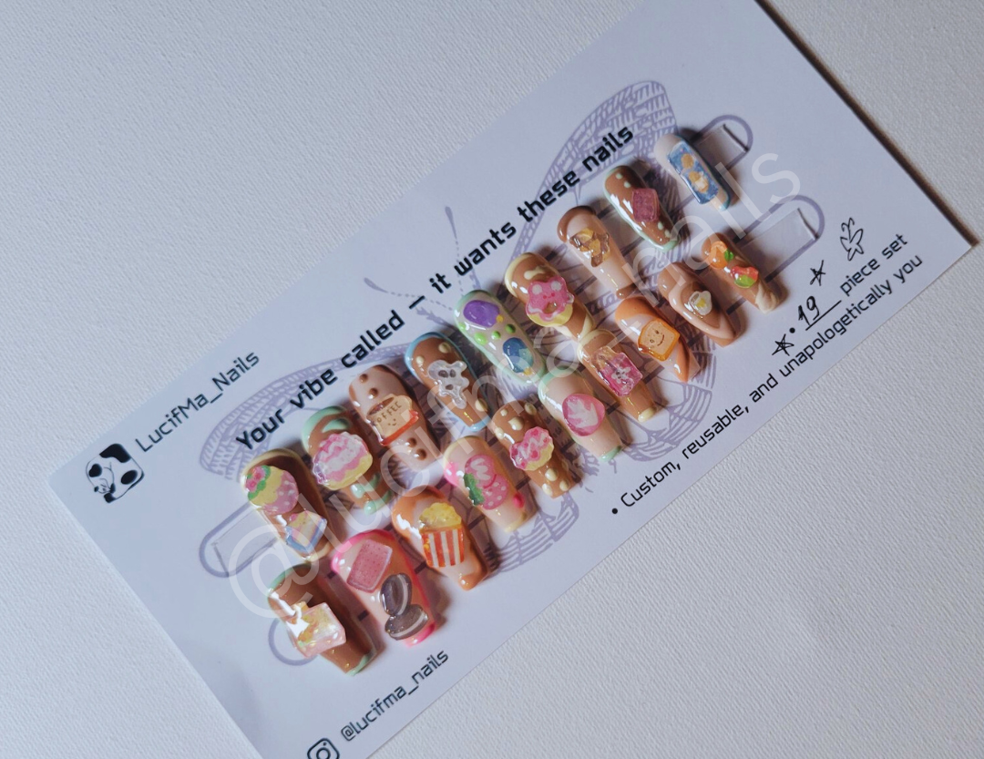 ✨ Sweet & Yummy – Dessert Lover Press-On Nails ✨