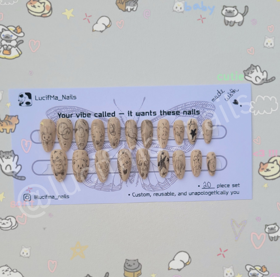 ✨ One-of-a-Kind Kawaii Press-On Nails ✨