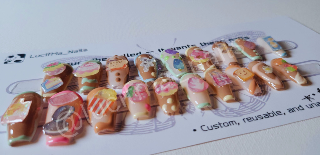 ✨ Sweet & Yummy – Dessert Lover Press-On Nails ✨