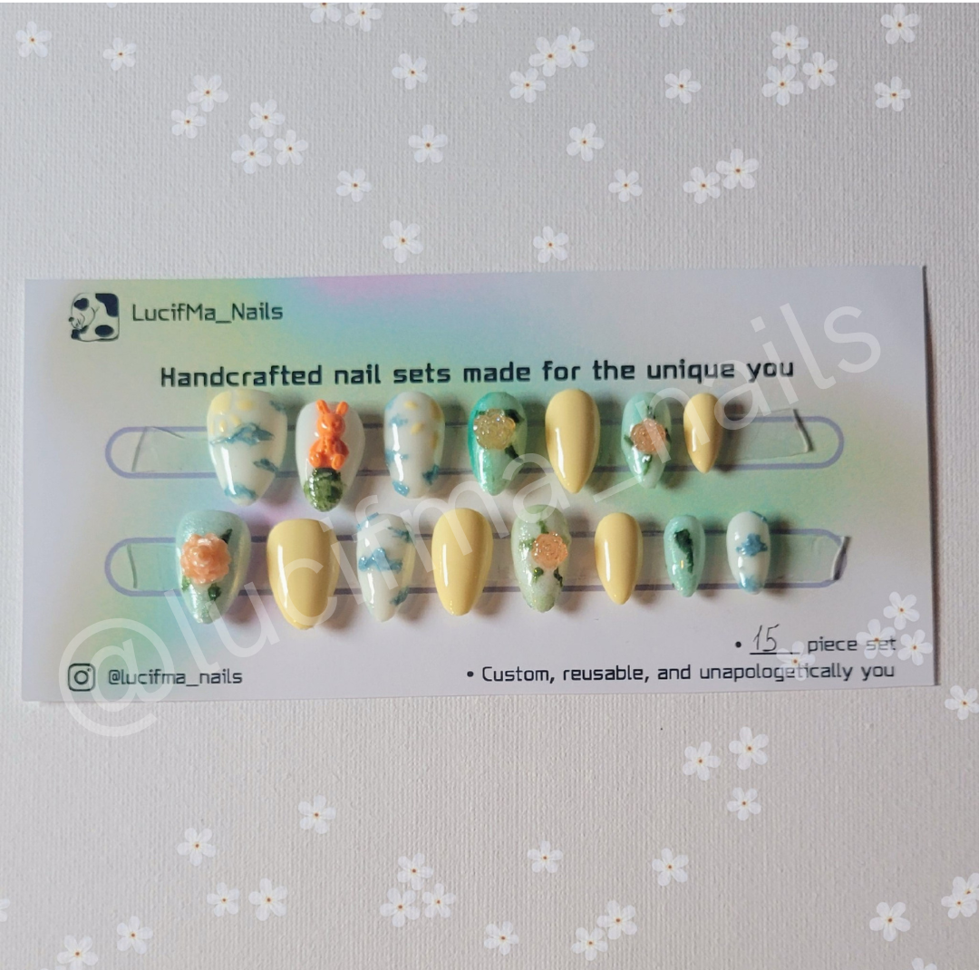 Floral Press-On Nails