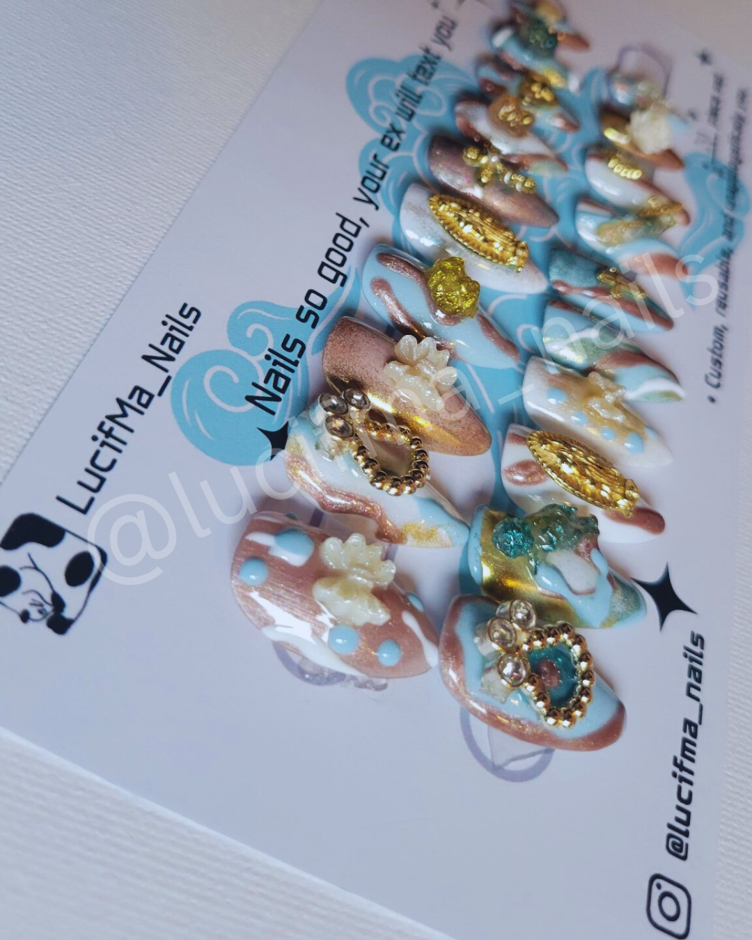 ✨ Divine Elegance – Angelic Luxe Press-On Nails ✨