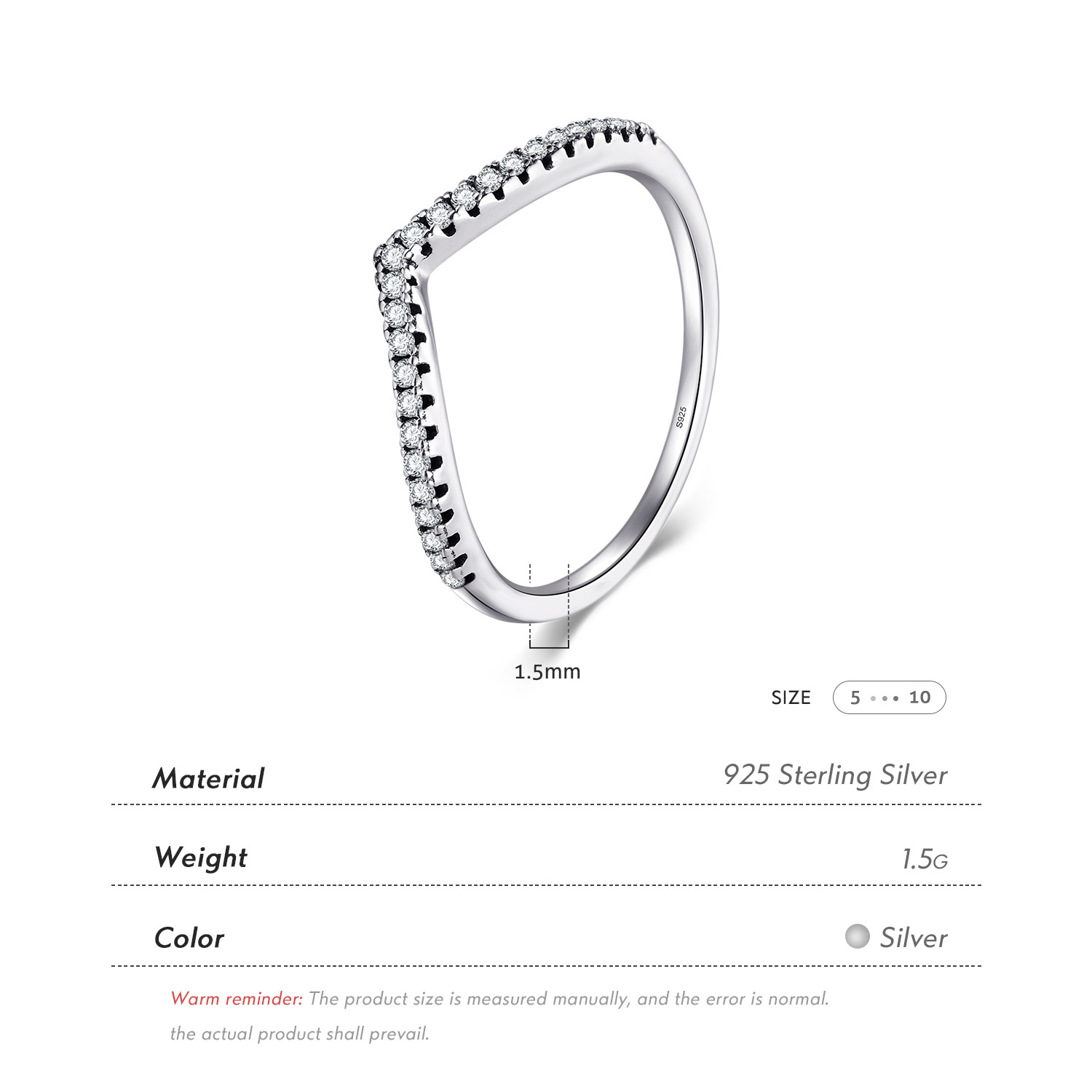 Anillo en punta con incrustaciones 