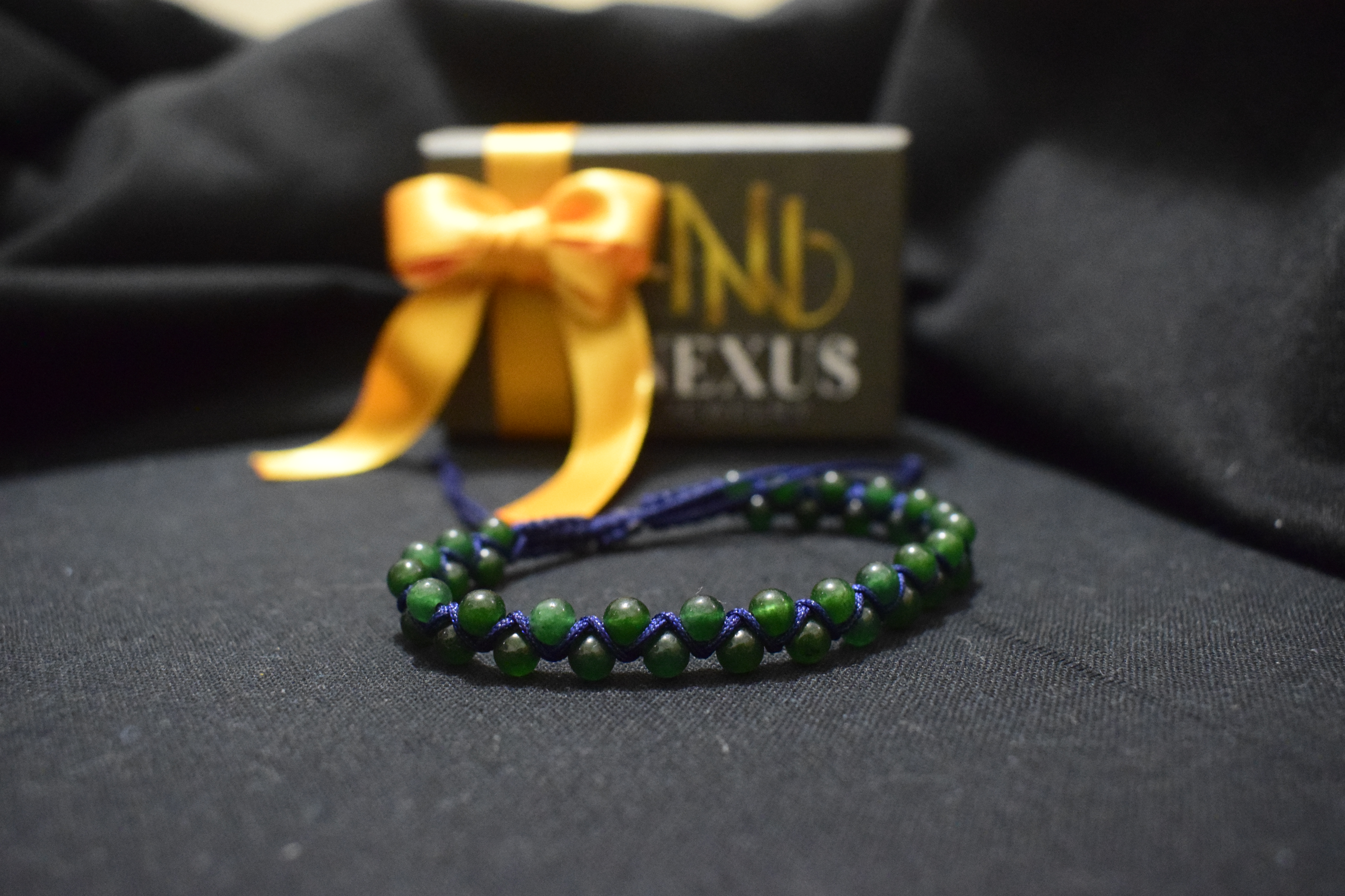 Pulsera de hilo Doble Carril Jade