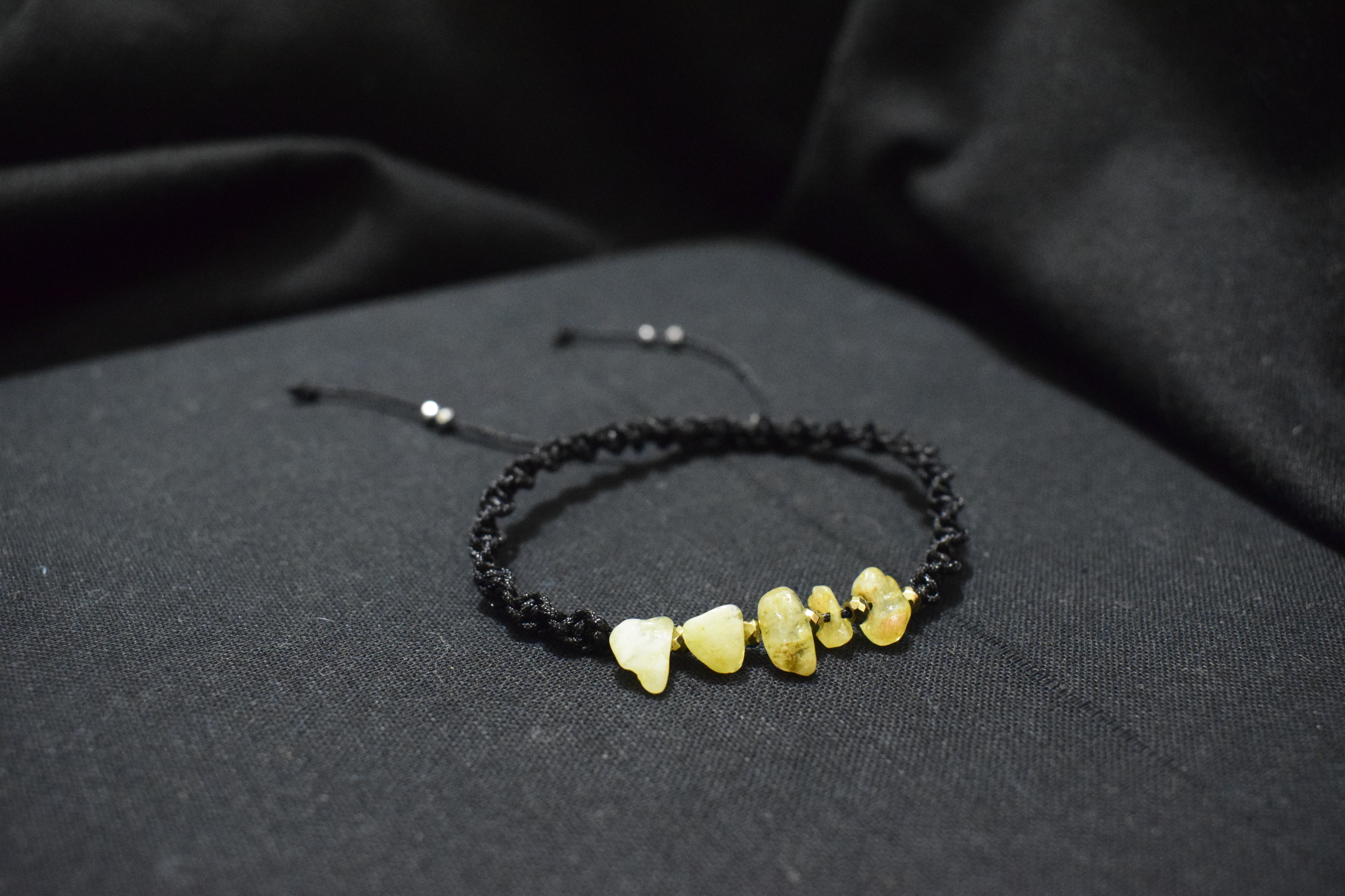 Pulsera tejido Singapore  de Citrino