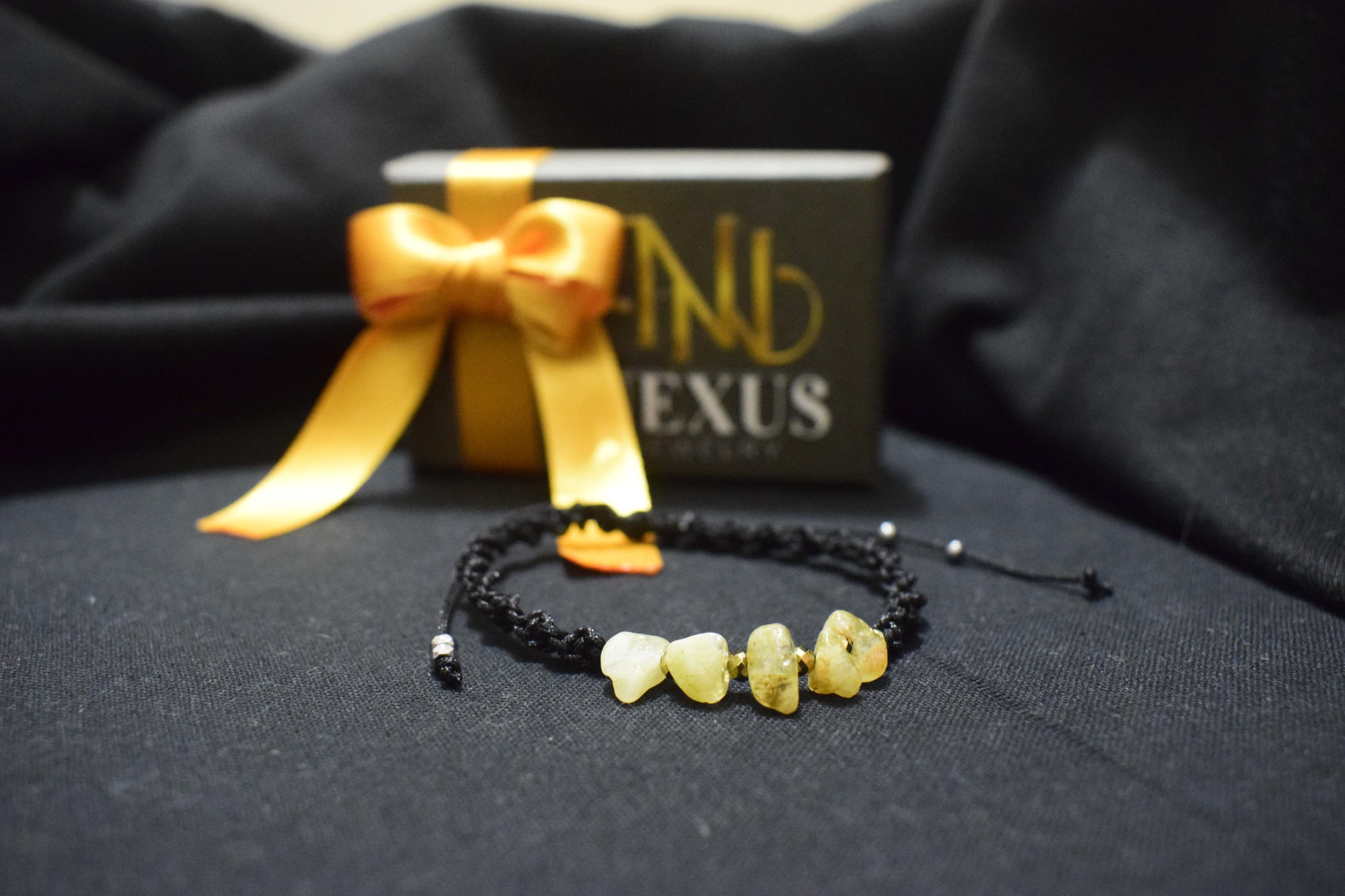 Pulsera tejido Singapore  de Citrino