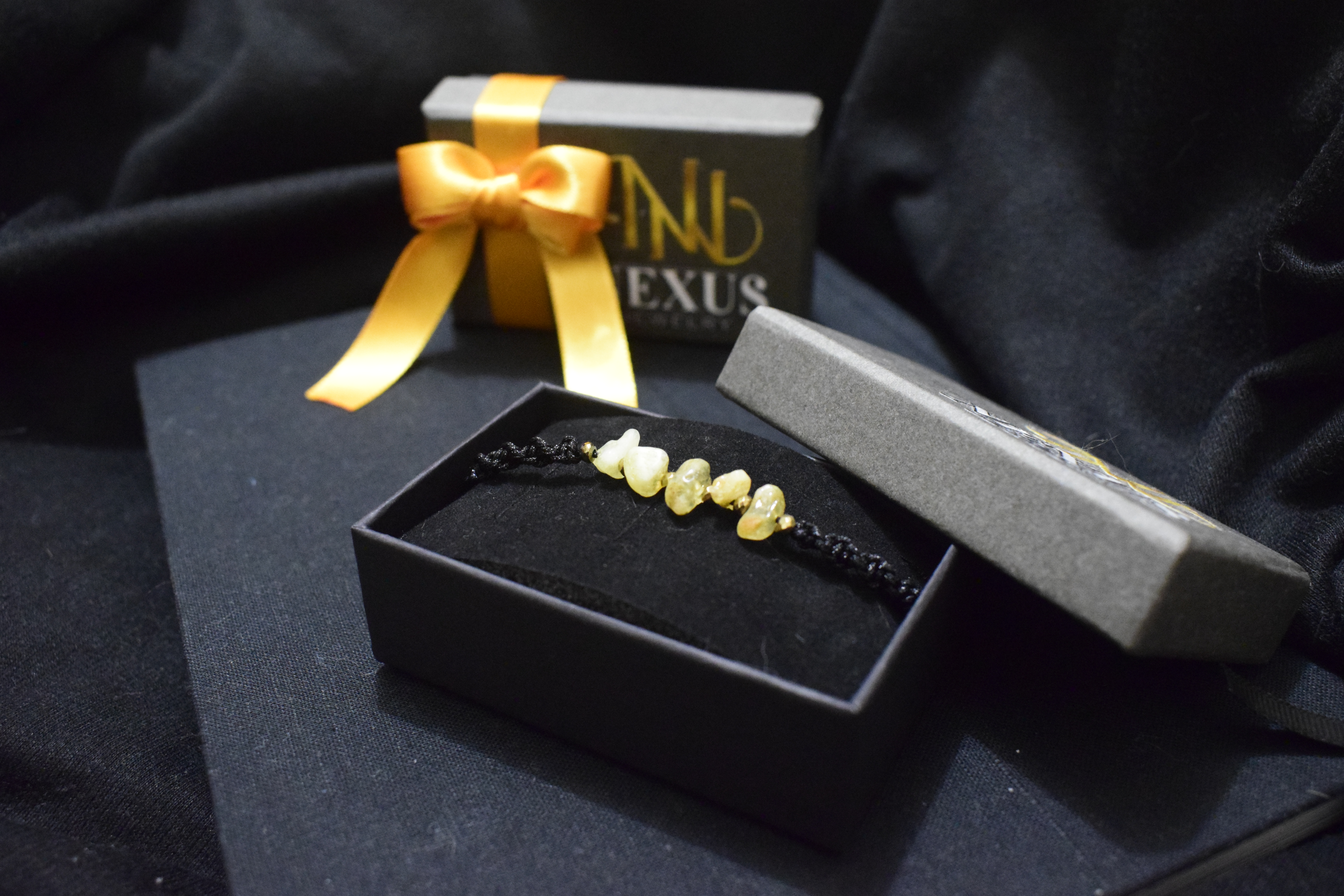 Pulsera tejido Singapore  de Citrino