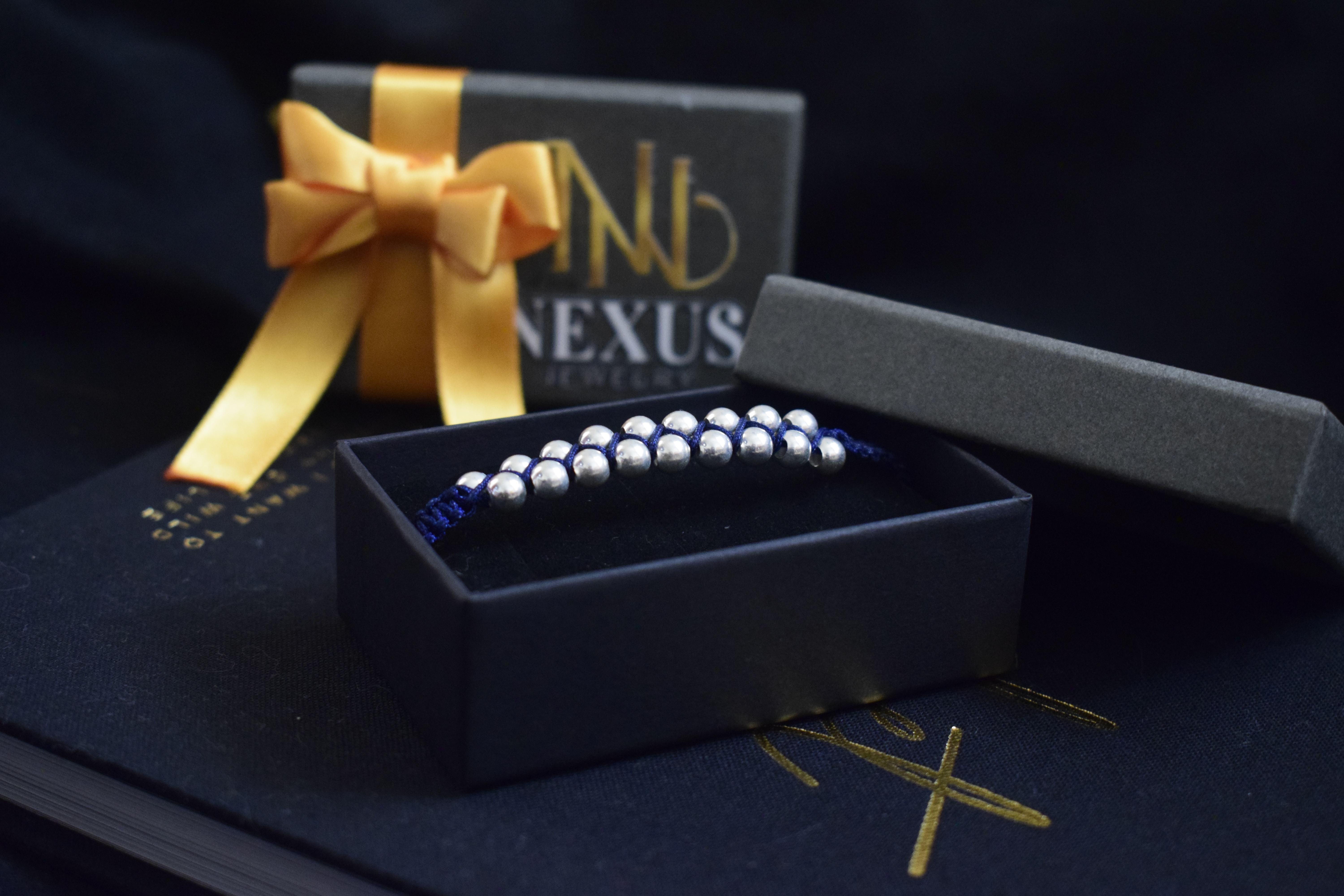 Pulsera de hilo Doble Carril Plata