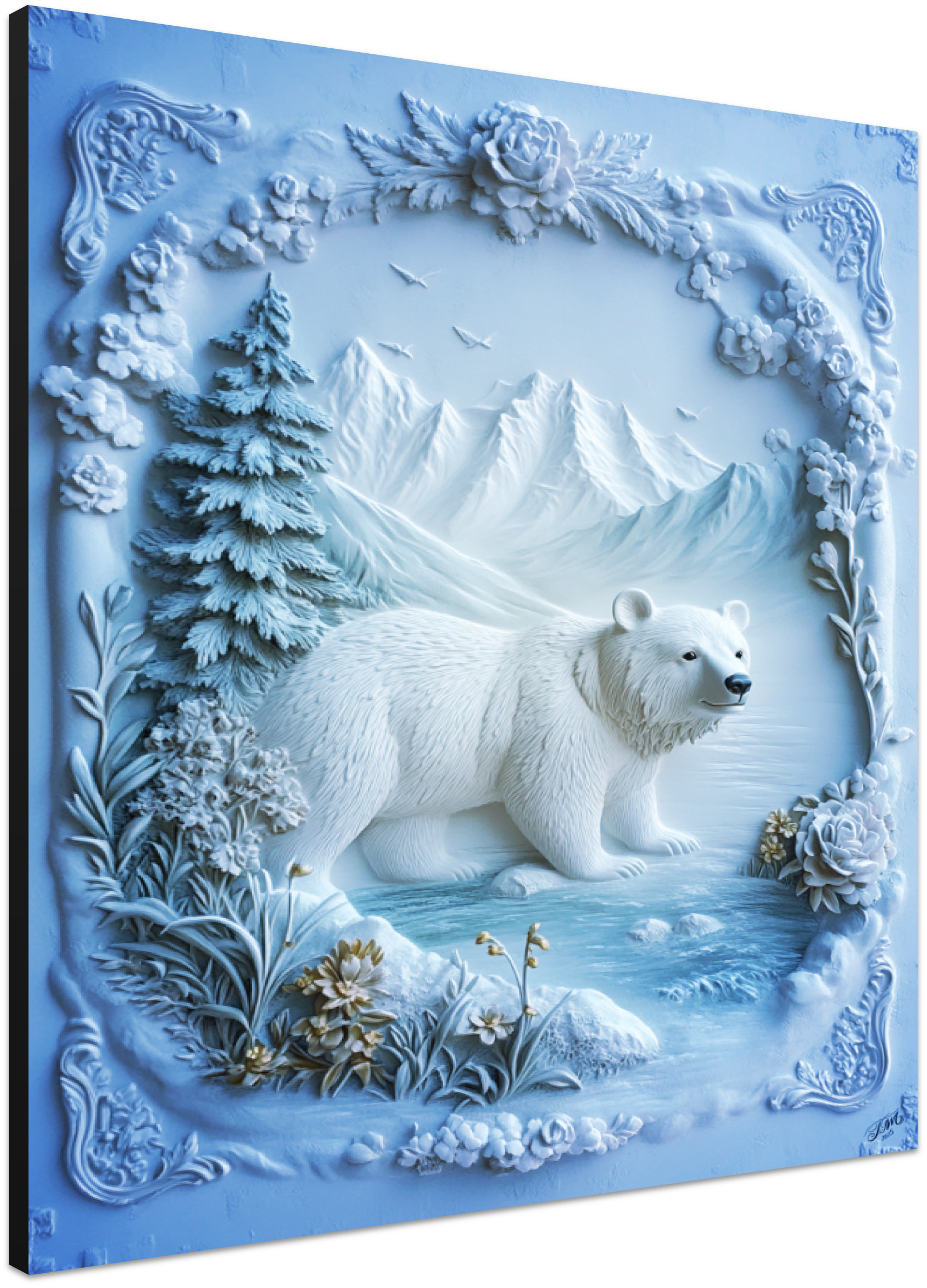 Polar Bear Wooden Art Print