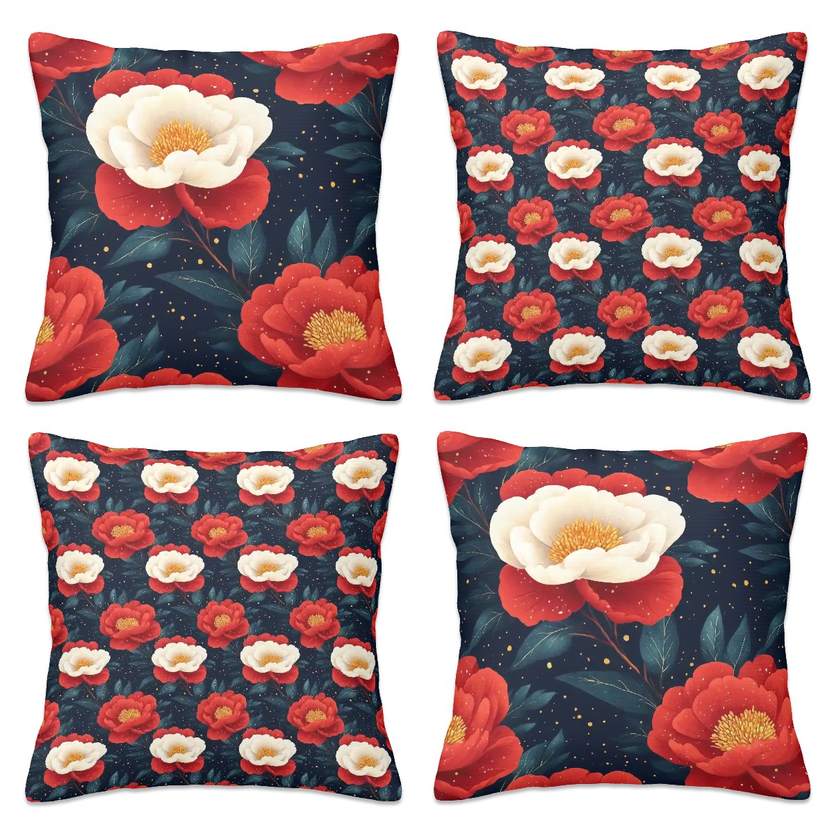 Decorative floral throw pillows