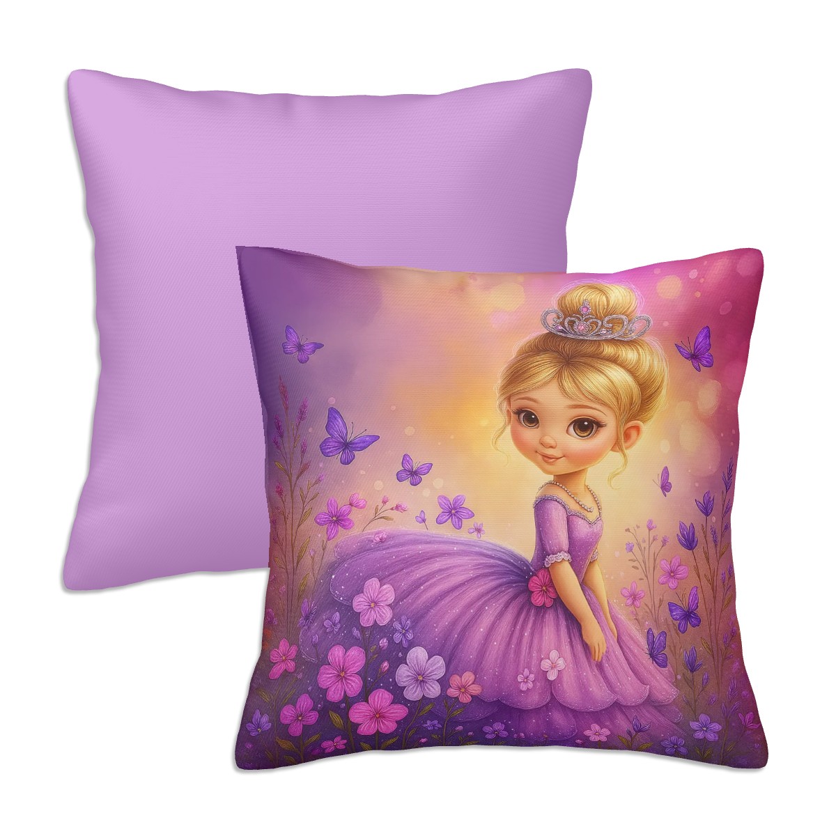 Pretty Princess - all Seasons Throw Pillow Covers Set of 2