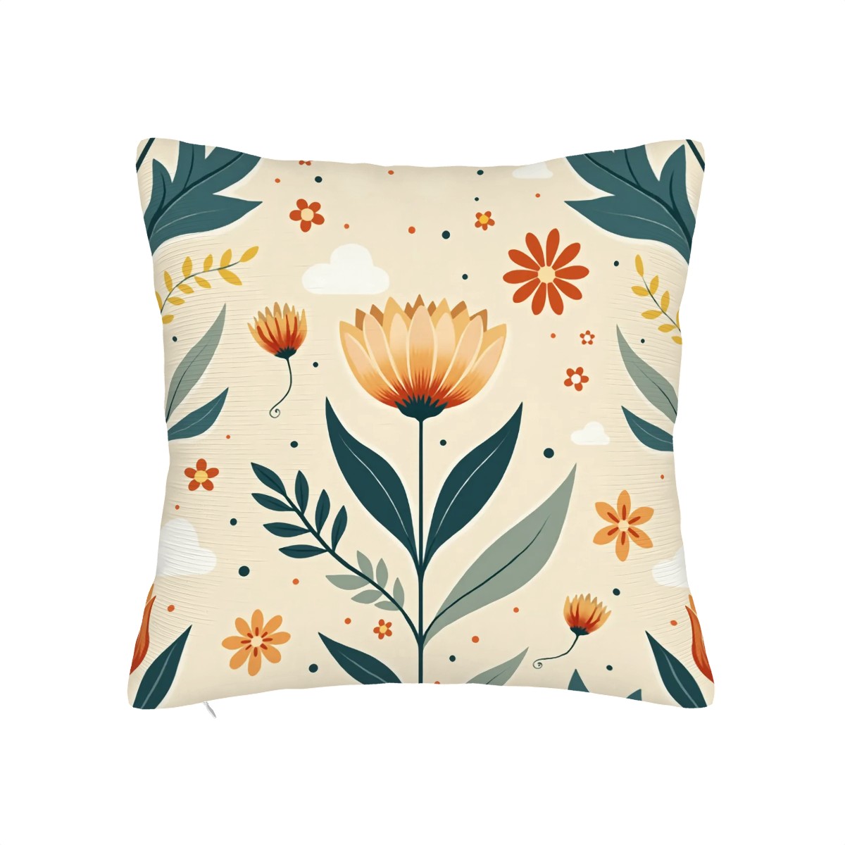 Sunfire Bloom- all Seasons Throw Pillow Covers Set of 4