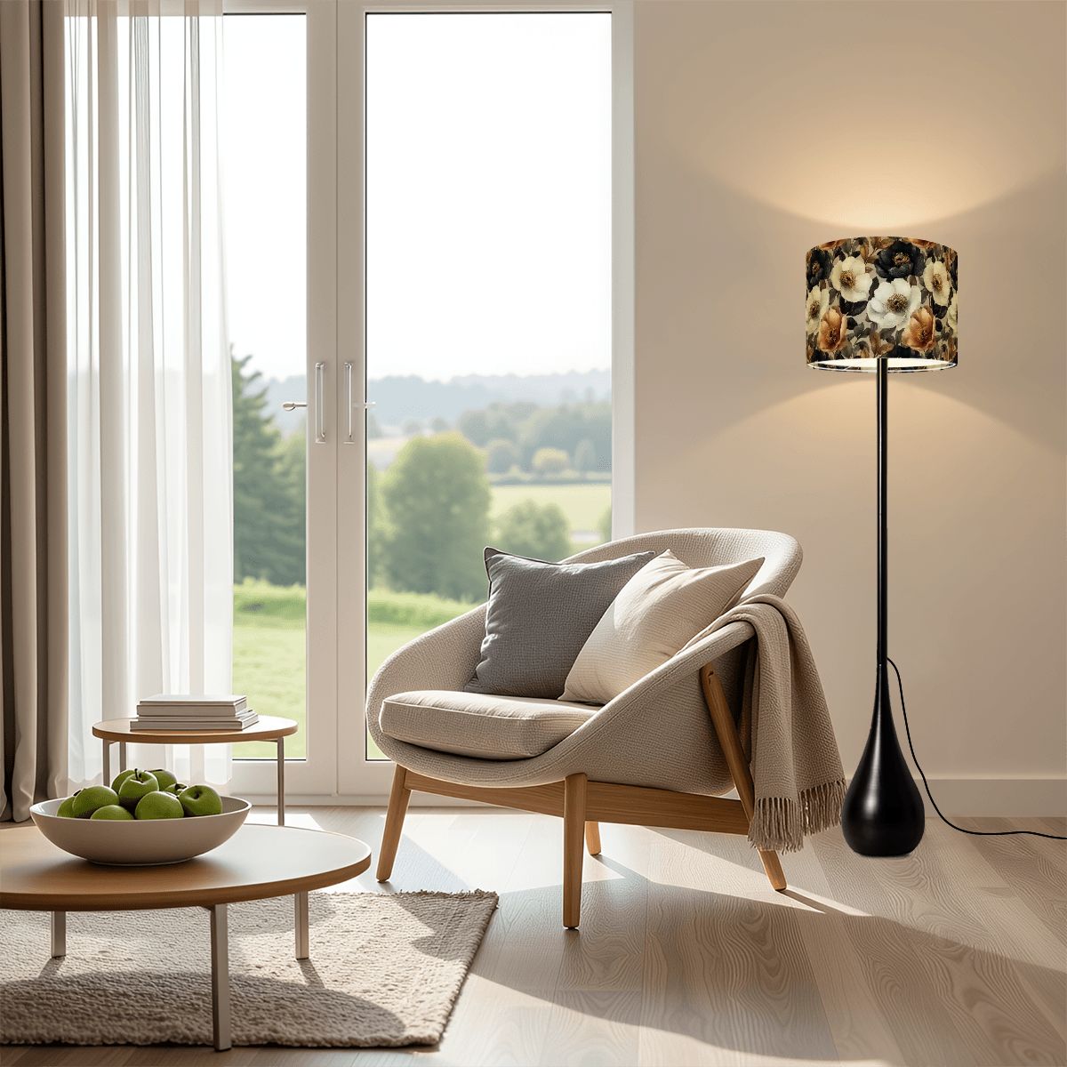 Camelia Floral Standing Floor Lamp