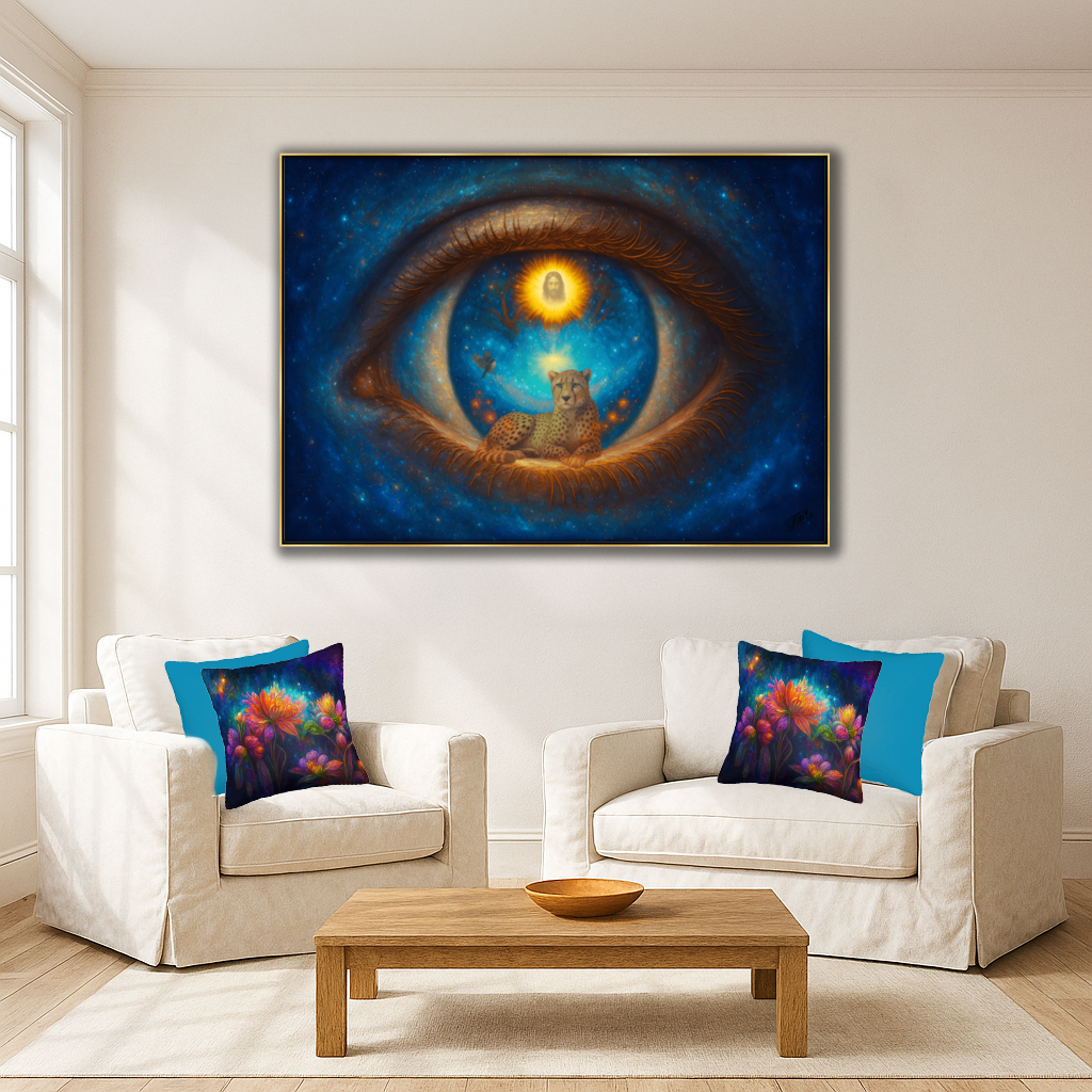Cosmic Eye - God is Everywhere Quality Float Frame Digital Art Print