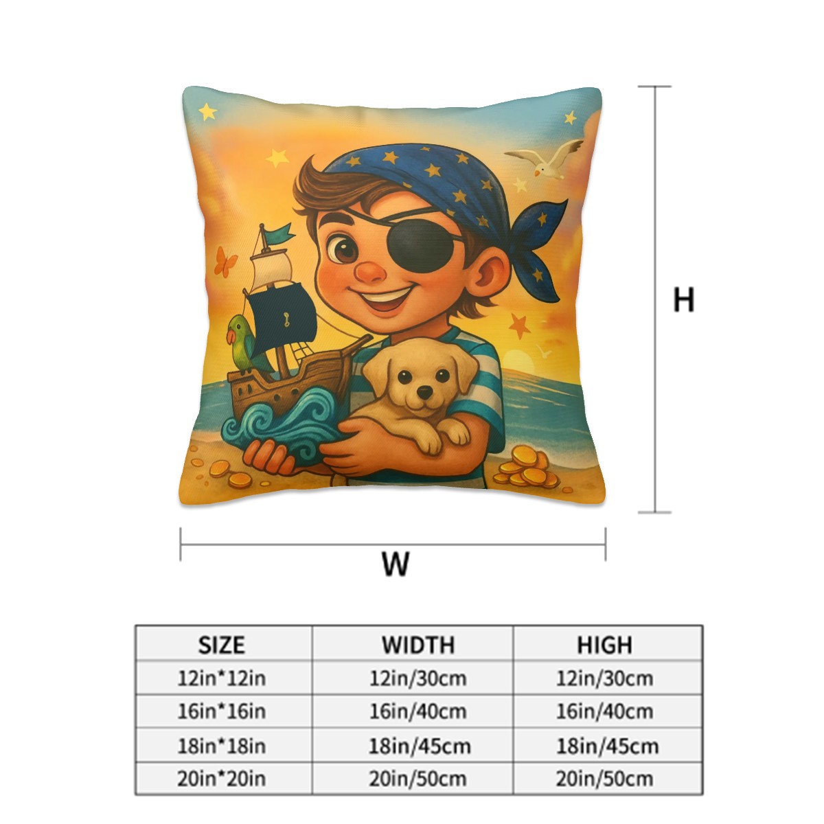 Little Matey & the Golden Horizon - all Seasons Throw Pillow Covers Set of 2