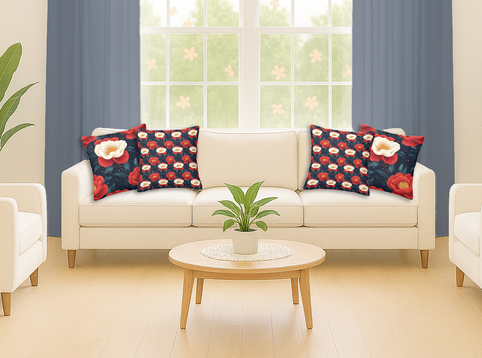 Decorative floral throw pillows