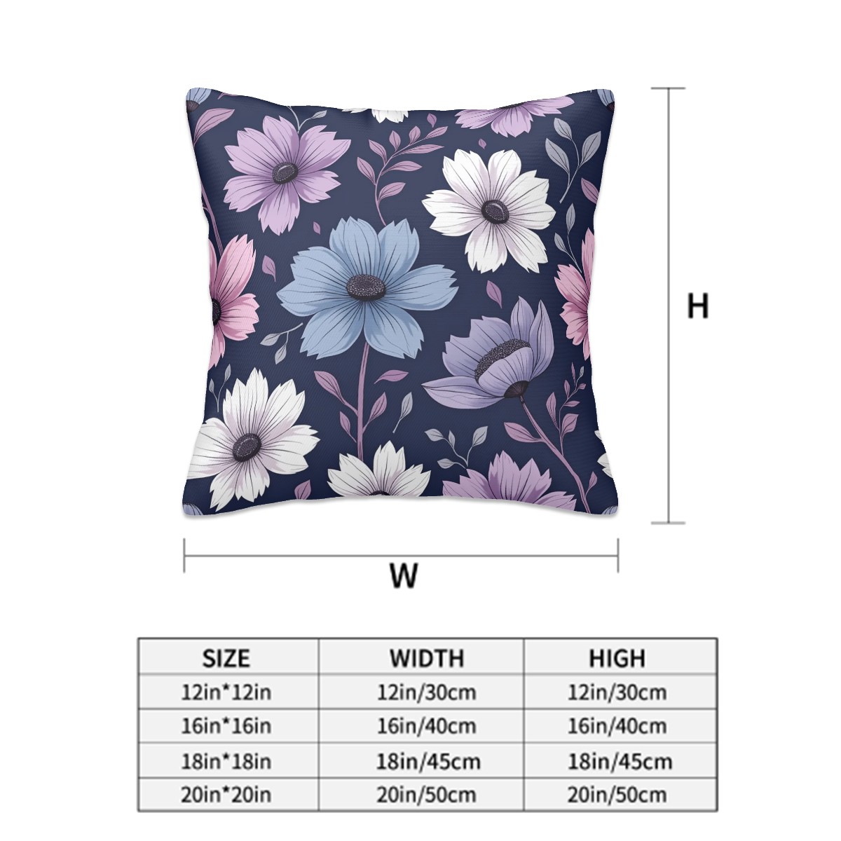Evening Garden Decorative Throw Pillow Cover Set of 4