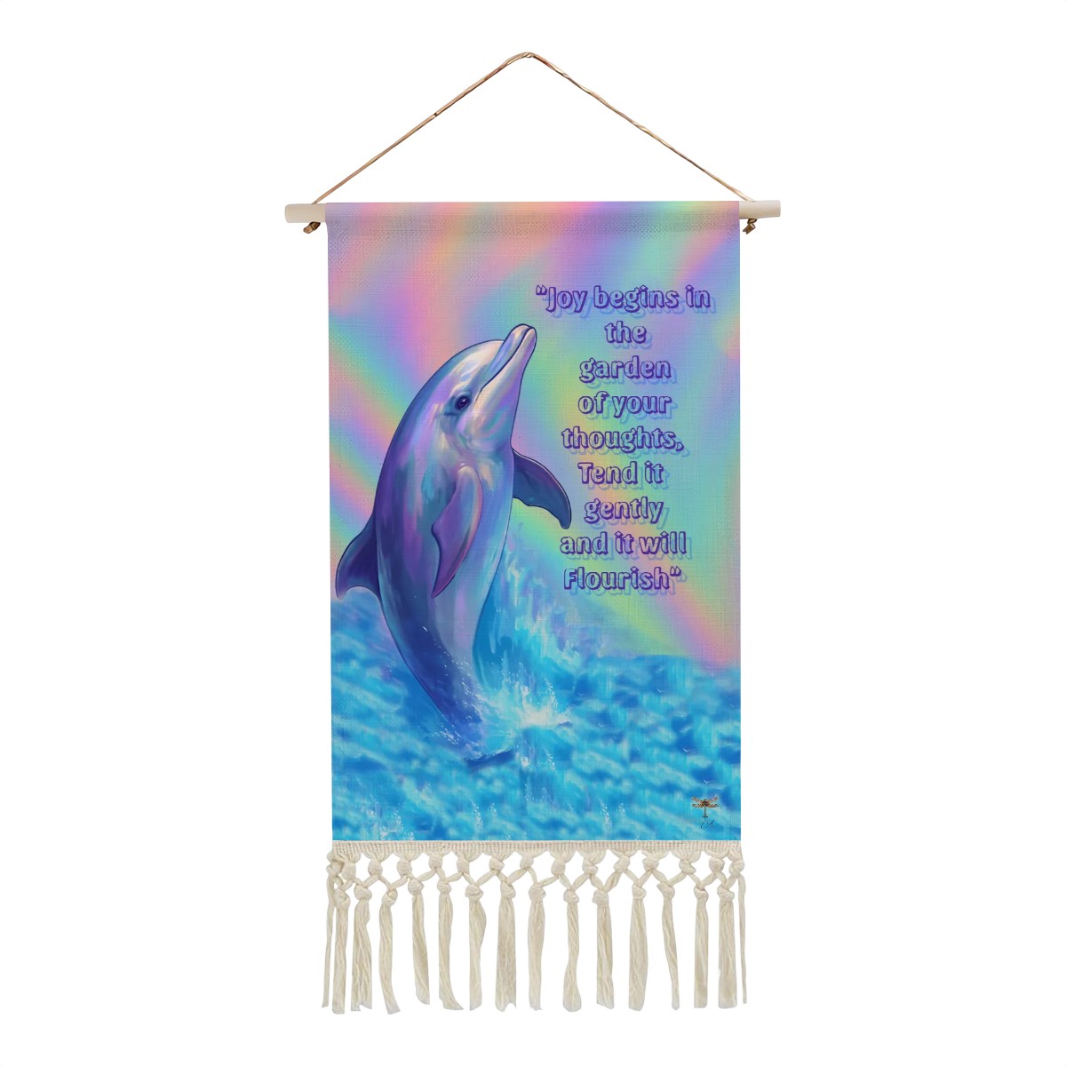 Inspirational Dolphin " Joy Begins"