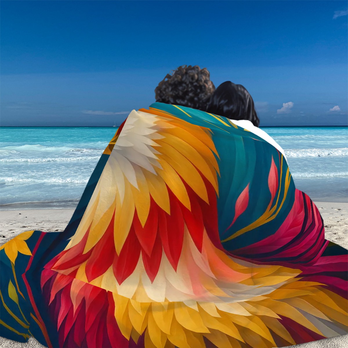 The Blooming Flame 280 GSM Multi-Size Flannel Throw Blanket