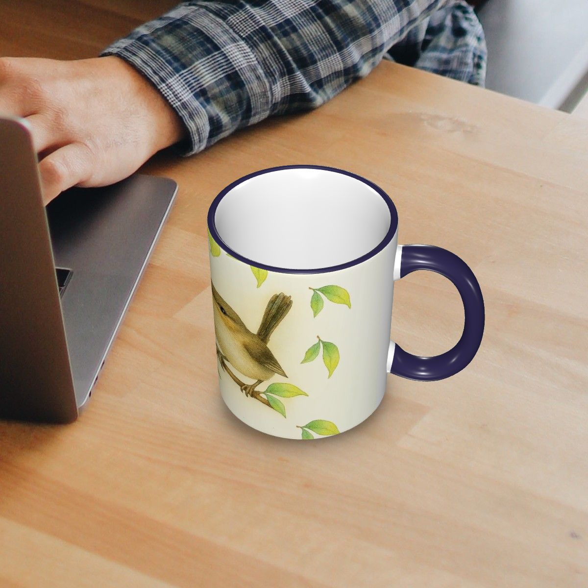 Blue Wren Ceramic Custom Design Mug