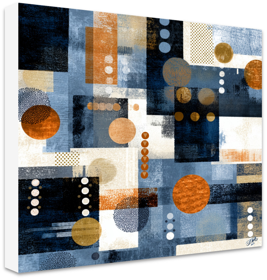 Echoes of Geomentry Square Canvas Art Print