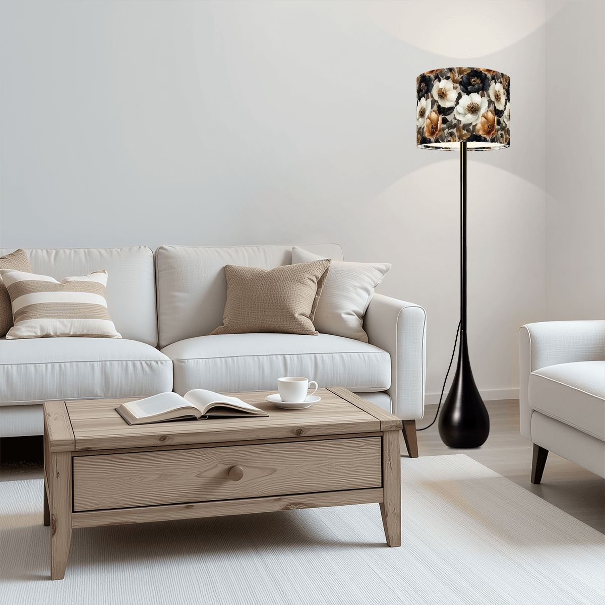 Camelia Floral Standing Floor Lamp