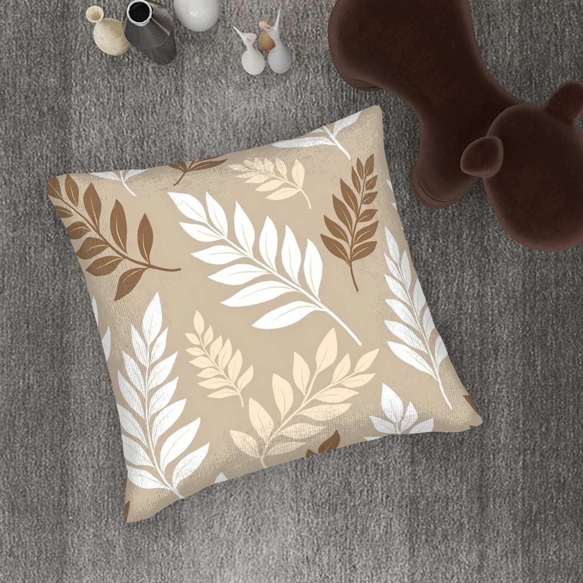Fern Leaves Throw Pillow Covers ( Set of 2)