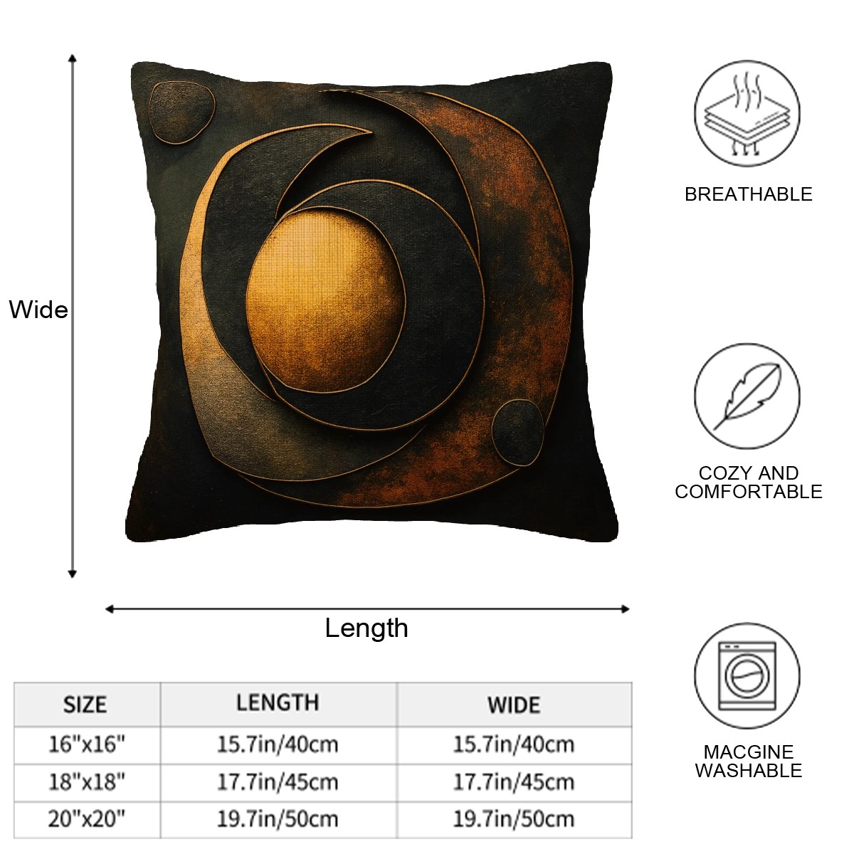 Celestial Echoes- Imitation Linen Cushion Cover Sets