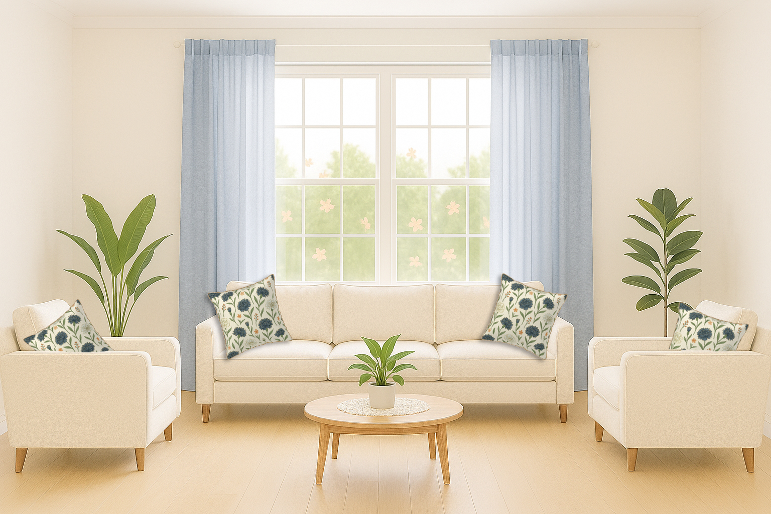 Celestial Meadow Velvet Bordered Cushion Covers