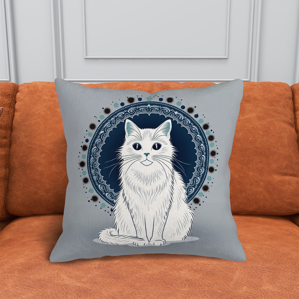 Decorative cat pillow