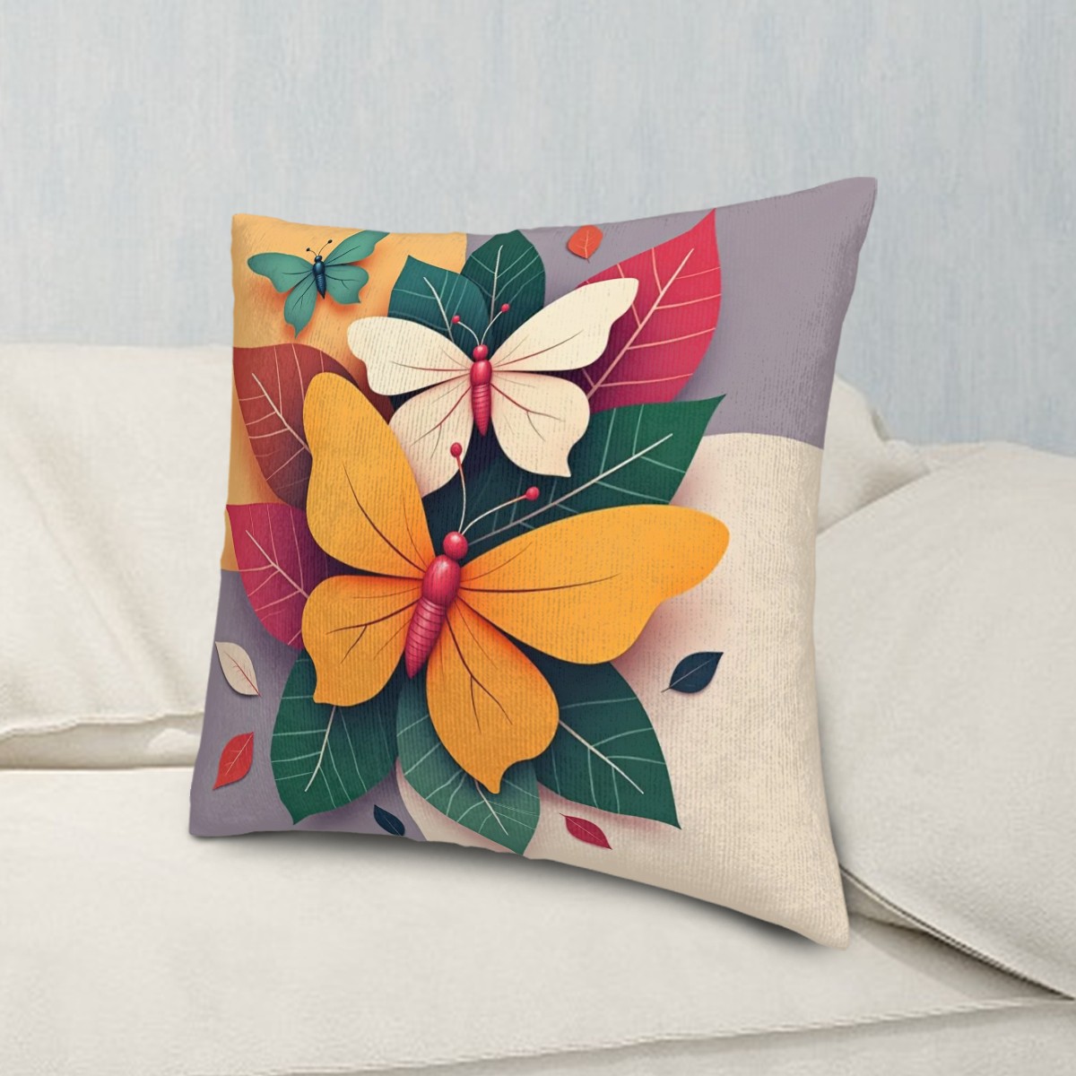 Butterfly Decorative Pillow Cover Set of 2