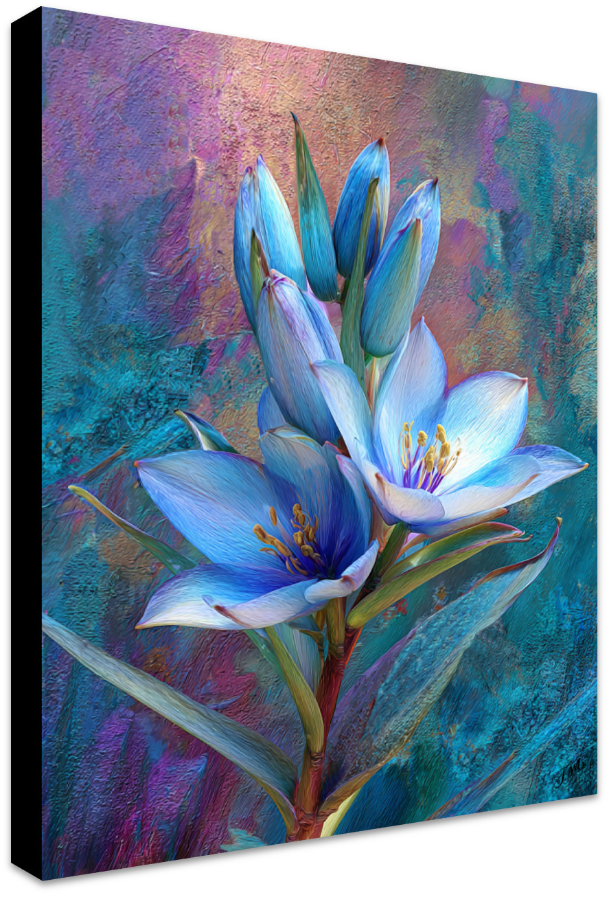 Blue Saphier Lily Art Canvas Print