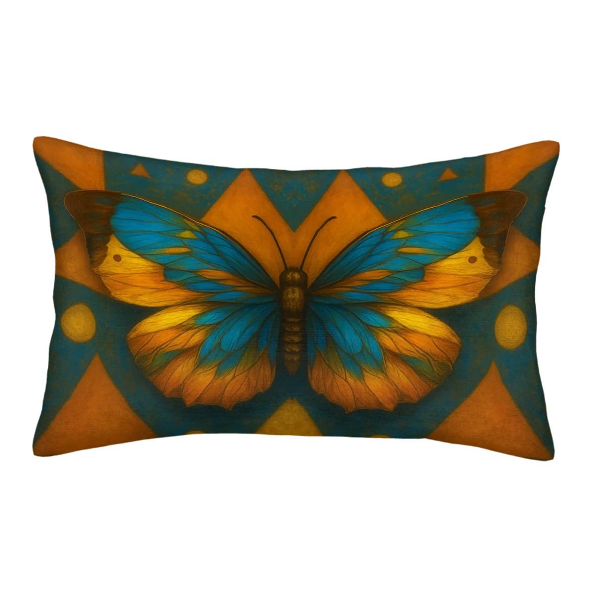 Butterfly Print Decorative Cushion Covers Set of 4 and Long Cushion Cover