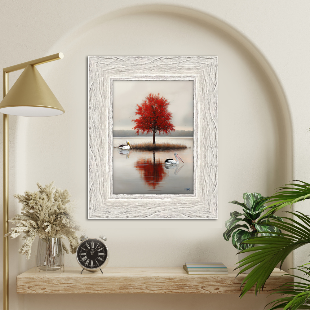  Crimson Reflection Framed Print