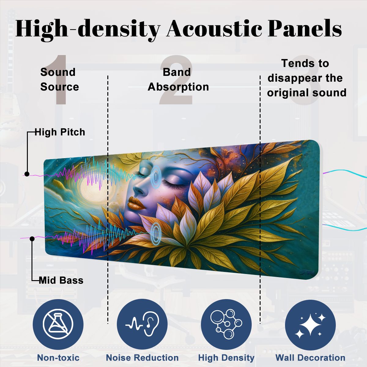 Ethereal Serenity - Sound Absorbing Ceiling Lamp