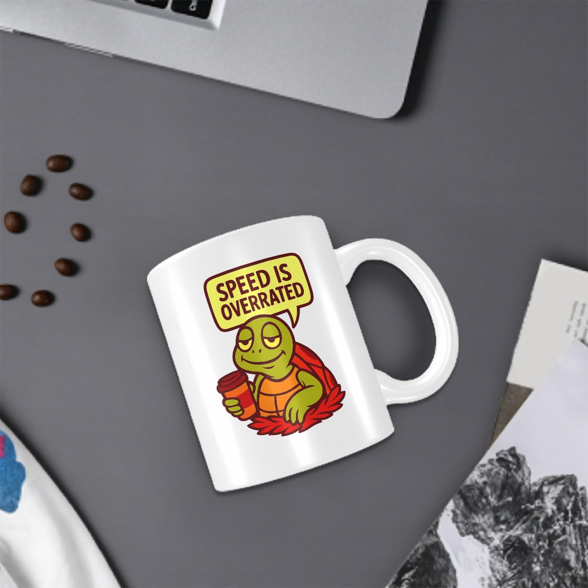 Speed Is Overrated Turtle Custom Design Mug