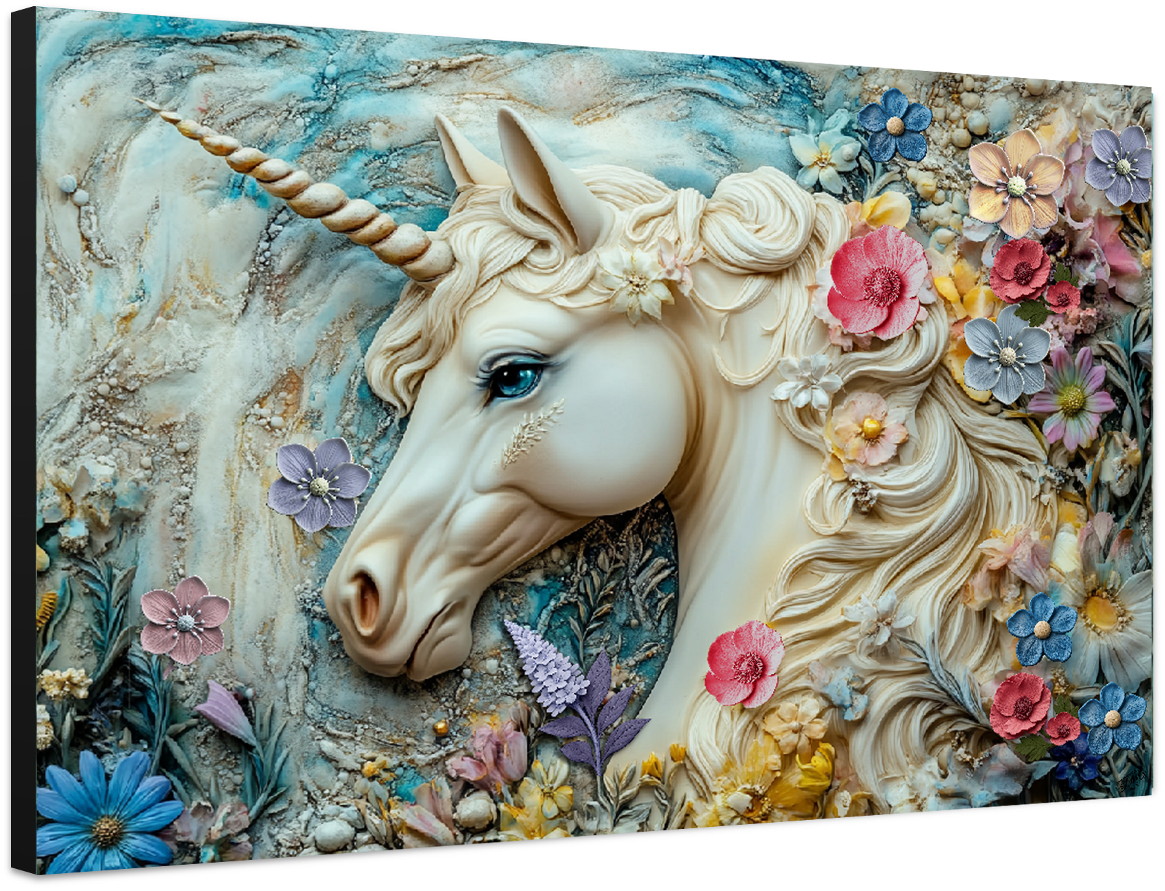 Unicorn Delight Wooden Wall Art Print