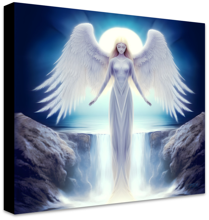 Angel Blessing  Square Canvas Art Print