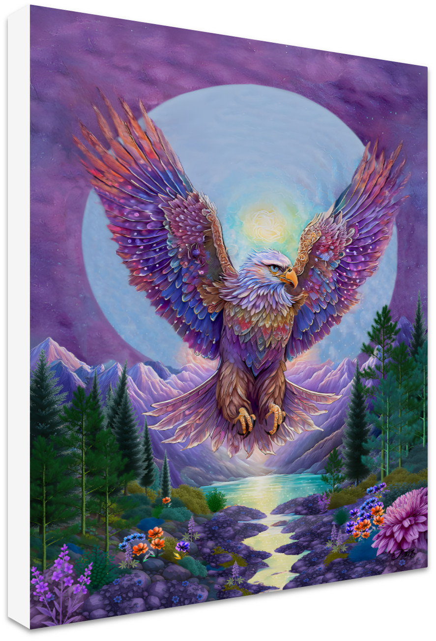  Eagle Amethyst Printed Canvas Art