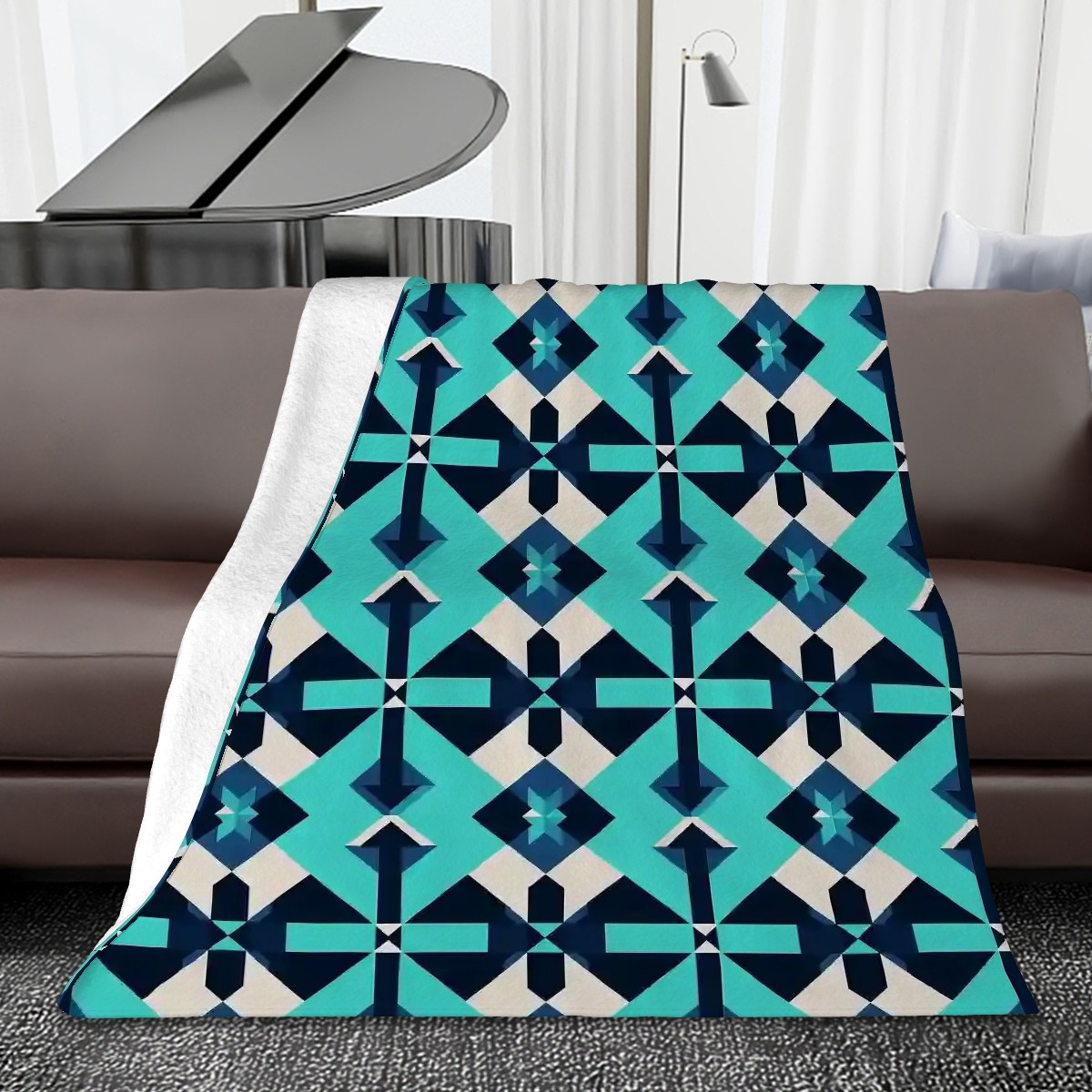 Geometric Pattern Throw Blanket