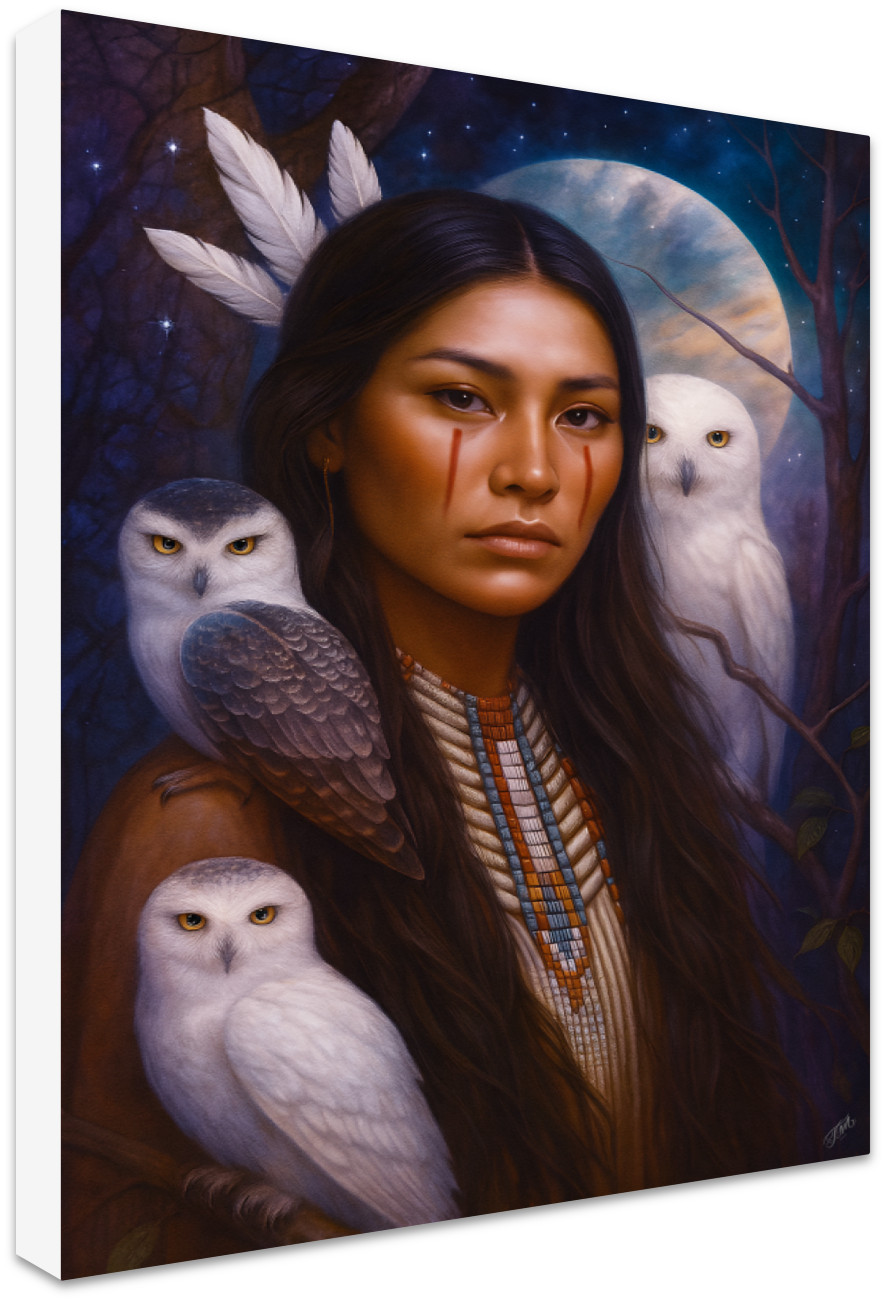 Whispers of the White Feather-  Quality Canvas Print 