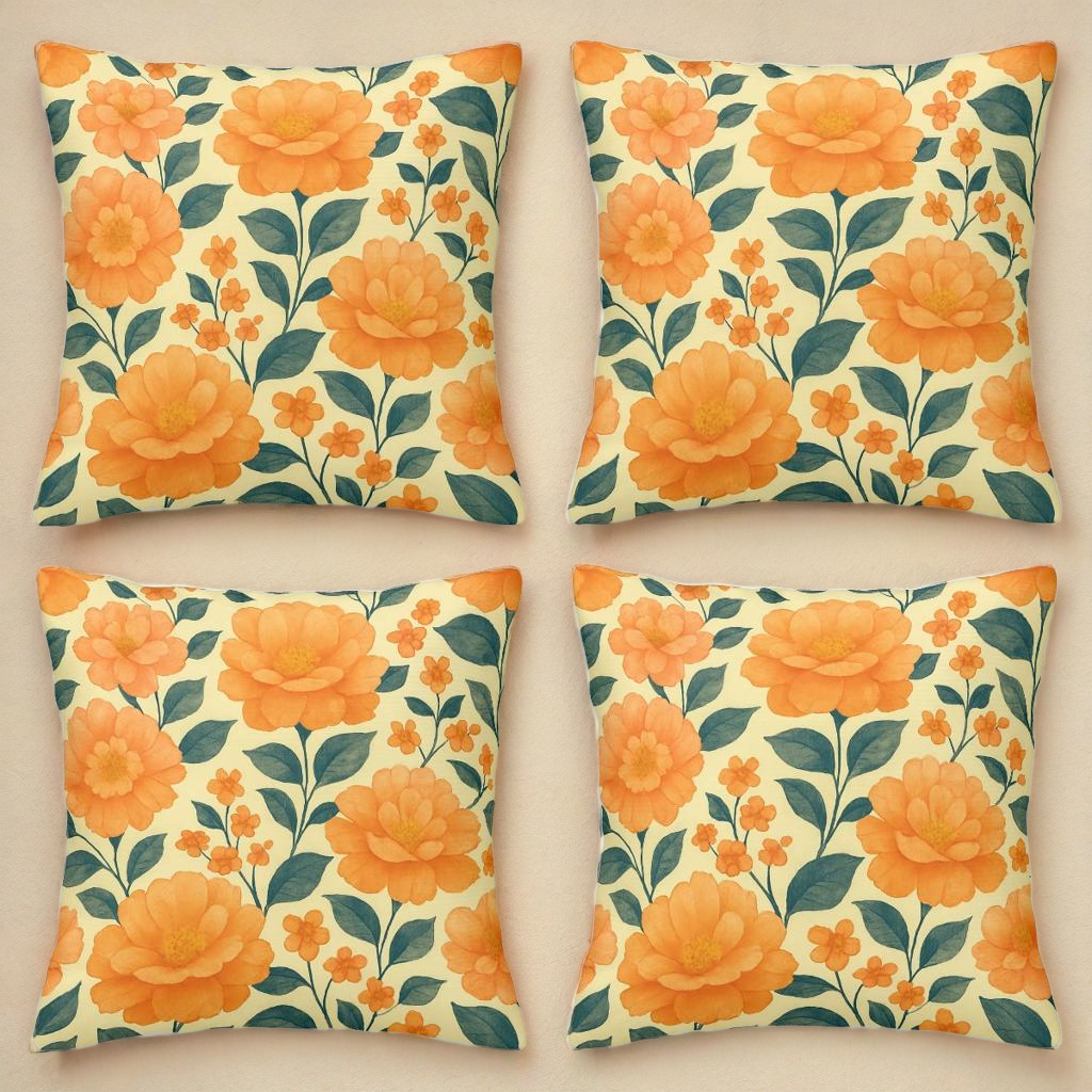 Whispers of Peonies  Decorative Cushion Covers Set of 4