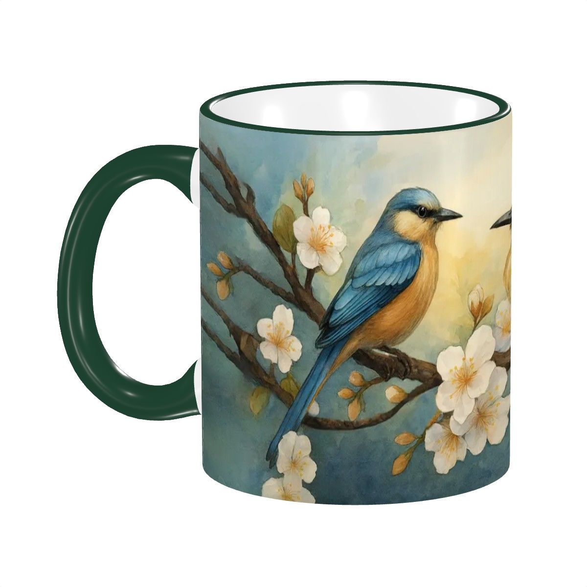 Bluebird Blossom Ceramic Custom Design Mug